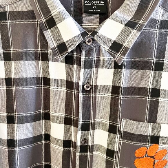 Colosseum Men’s Clemson Long Sleeve Flannel Shirt – Size: XL - Picture 4 of 6